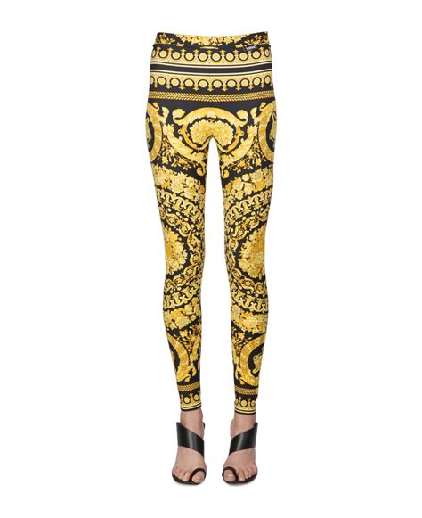 versace tights|Versace baroque leggings.